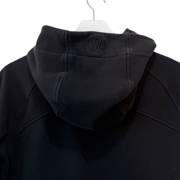 Lululemon Scuba Hoodie Light Cotton Fleece Black Zip Up Jacket Size 12 - Picture 4 of 8